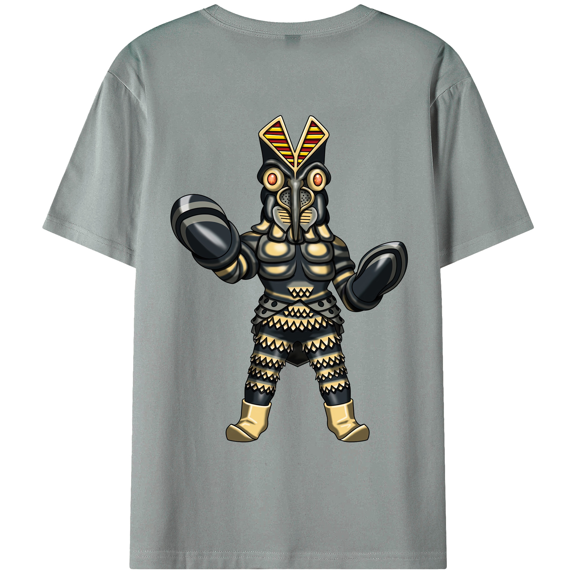 （画像用） ウルトラマン Ultraman 綿100％ メンズ半袖Tシャツ（バックプリント） 通気性